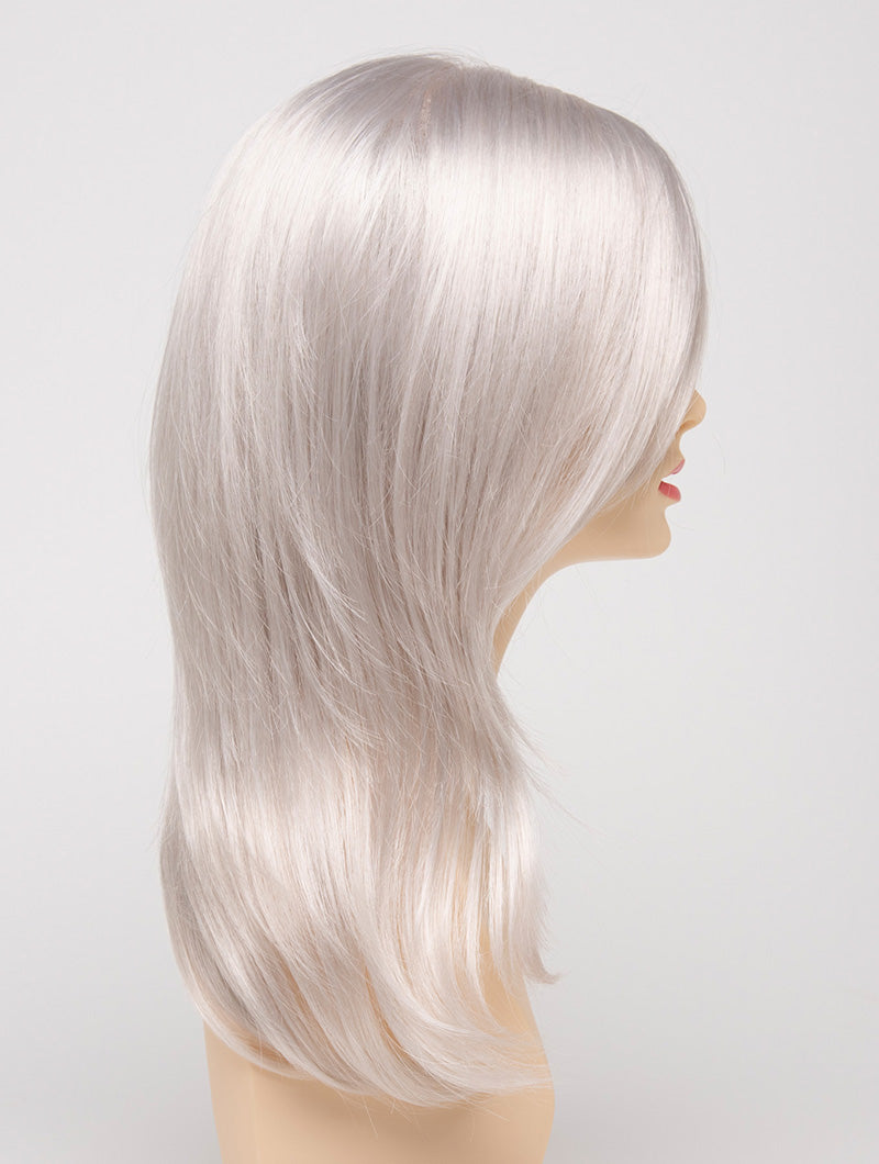 profile side of a long Kinner Beauty Wigs wig for woman on mannequin head