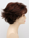 profile side of a short Kinner Beauty Wigs wig for woman on mannequin head