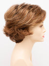 profile side of a short Kinner Beauty Wigs wig for woman on mannequin head
