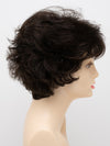 profile side of a short Kinner Beauty Wigs wig for woman on mannequin head