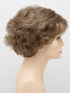 profile side of a short Kinner Beauty Wigs wig for woman on mannequin head