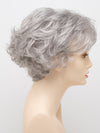 profile side of a short Kinner Beauty Wigs wig for woman on mannequin head