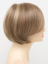 profile side of a short Kinner Beauty Wigs wig for woman on mannequin head 