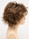 profile side of a short Kinner Beauty Wigs wig for woman on mannequin head 