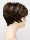 profile side of a short Kinner Beauty Wigs wig for woman on mannequin head 