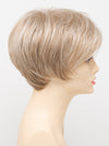 profile side of a short Kinner Beauty Wigs wig for woman on mannequin head 