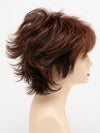 profile side of a short Kinner Beauty Wigs wig for woman on mannequin head 