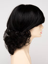 profile side of a medium Kinner Beauty Wigs wig for woman on mannequin head 