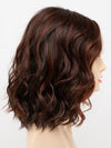 profile side of a medium Kinner Beauty Wigs wig for woman on mannequin head 