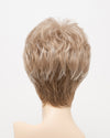 back side of a short wig Kinner Beauty Wigs for woman on mannequin head 