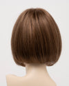 back side of a short wig Kinner Beauty Wigs for woman on mannequin head 