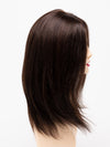 profile side of a long Kinner Beauty Wigs wig for woman on mannequin head 