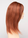 profile side of a long Kinner Beauty Wigs wig for woman on mannequin head 